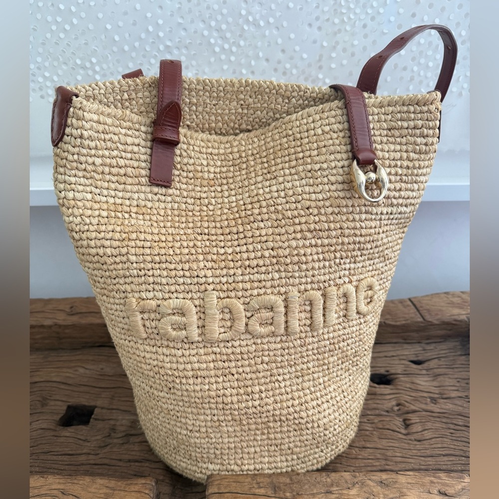PACO RABANNE Tan Woven Tote Bag - Picture 3 of 16